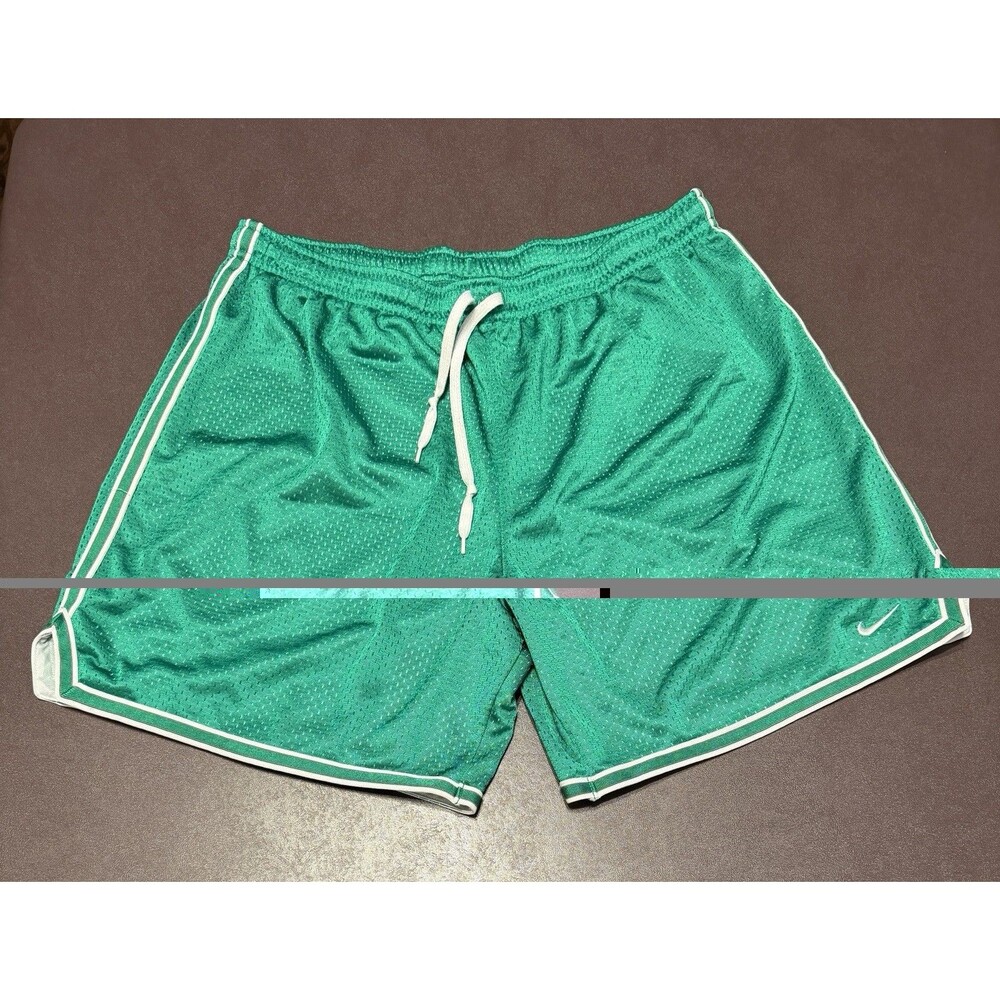 VTG Nike Womens Green Basketball Running Athletic Shorts Sz Large 12-14 Y2K - Picture 2 of 7